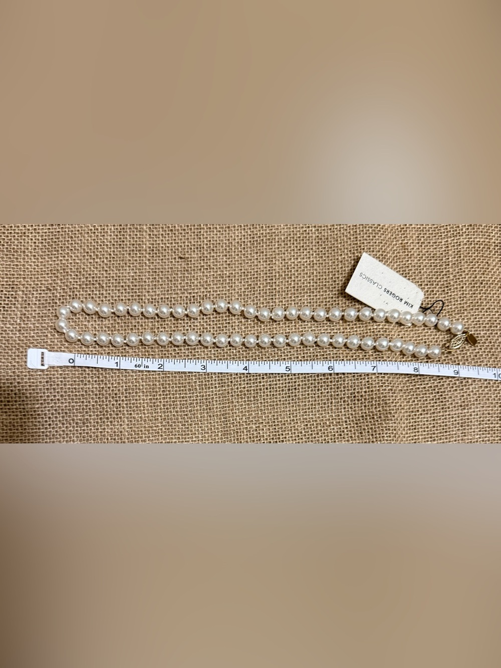 Classic Pearl Bead Necklace - White - Picture 3 of 3